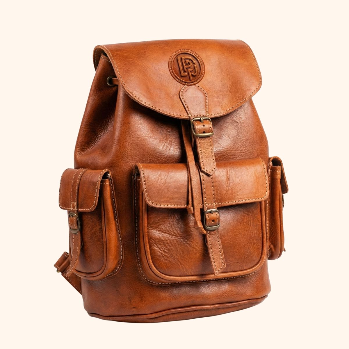Handcrafted Moroccan Leather Backpack (1) – LINPAU-J