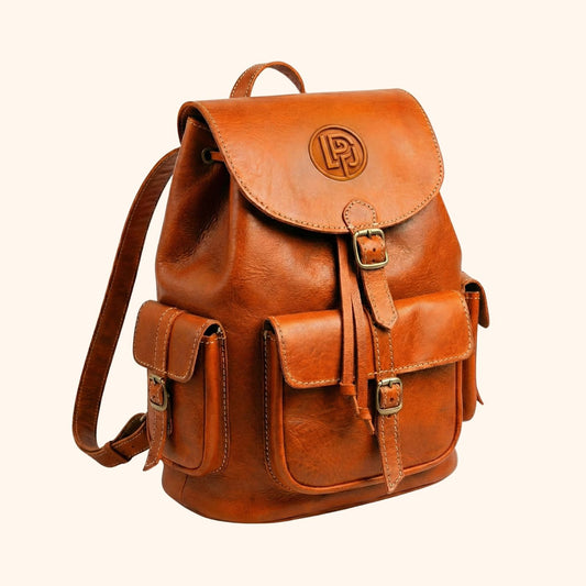 Linpauj Heritage Leather Backpack