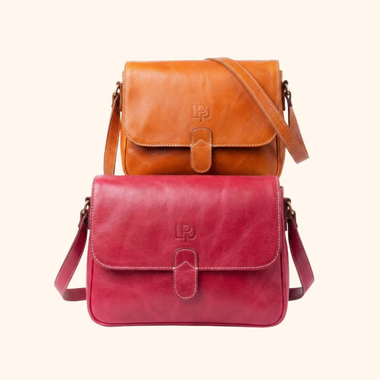 Linpauj Essential Leather Crossbody Bag