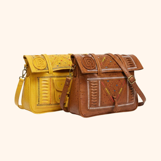 Handcrafted Moroccan Rich Leather Crossbody Bag